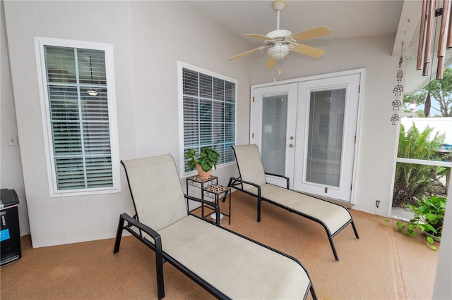 1130 Ewell Rd, Lakeland, FL 33811 - view of patio / terrace featuring french doors and ceiling fan