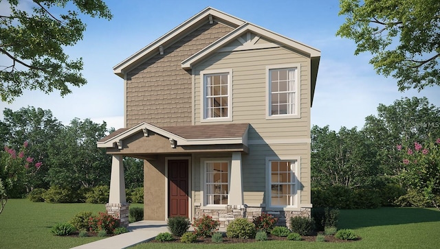 445 Silverbell Trl, Saint Cloud, FL 34771 - craftsman house featuring a front lawn and stone siding
