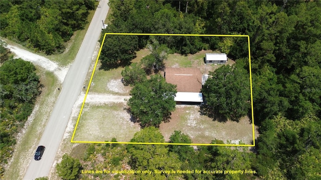 2430 Gresham St, Sebring, FL 33875 - aerial view of property and surrounding area with property boundaries highlighted