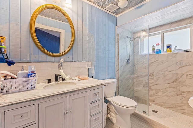 13411 Whitby Rd, Hudson, FL 34667 - full bathroom with a shower stall, toilet, and vanity