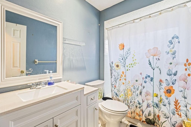 13411 Whitby Rd, Hudson, FL 34667 - bathroom with vanity, toilet, and a shower with curtain