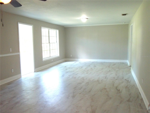 4629 Harden Blvd, Lakeland, FL 33813 - empty room featuring a ceiling fan and baseboards