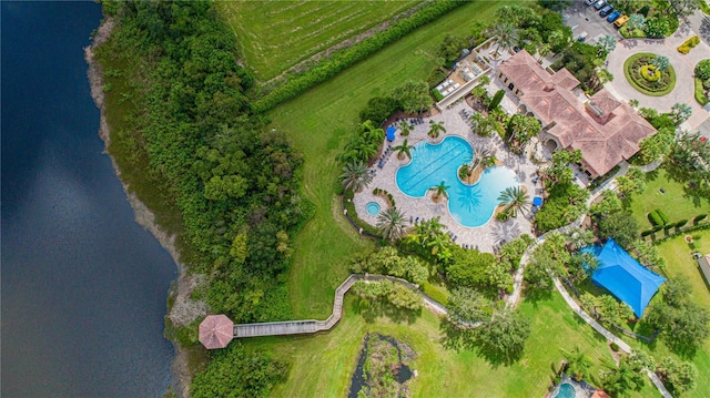 4125 Prima Lago Cir, Lakeland, FL 33810 - view of property location featuring a pool area and a large body of water
