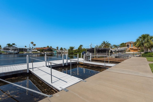 3626 Corsair Ct, New Port Richey, FL 34652 - dock featuring a water view and a residential view
