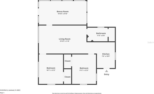 2120 Dille St, Lakeland, FL 33815 - room layout