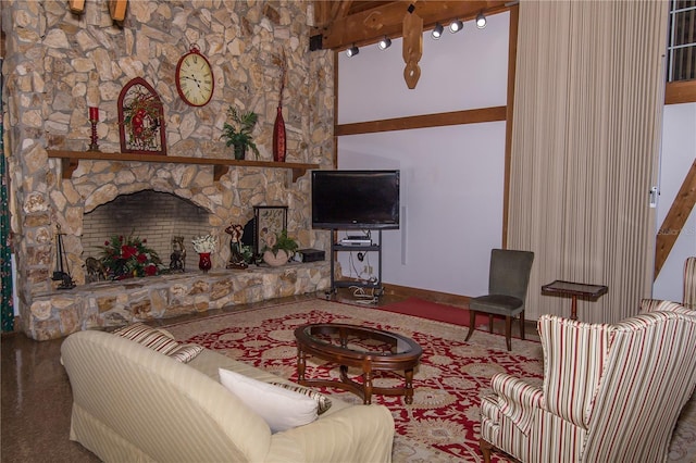 3487 Highland Fairways Blvd, Lakeland, FL 33810 - living room featuring baseboards