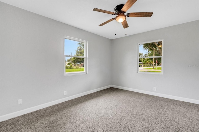 3601 Ave R NW, Winter Haven, FL 33881 - unfurnished room with plenty of natural light, ceiling fan, and carpet