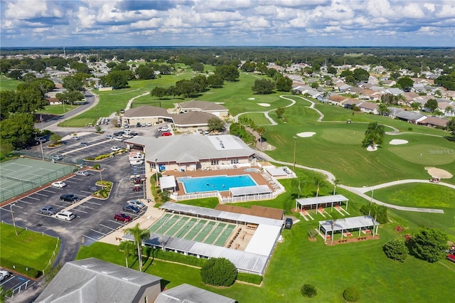 5927 Cormorant Ct, Lakeland, FL 33809 - aerial view of residential area with a pool and a golf club