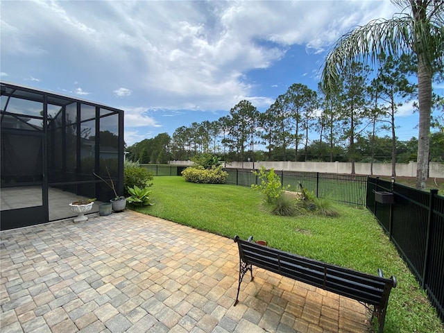 1167 Motorcoach Dr, Polk City, FL 33868 - view of patio / terrace with a lanai