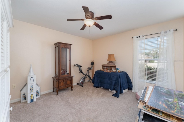 6789 Ashbury Dr, Lakeland, FL 33809 - carpeted bedroom featuring ceiling fan and baseboards