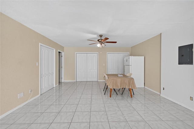 1922 Matthew Ct, Lakeland, FL 33813 - dining room featuring electric panel and a ceiling fan