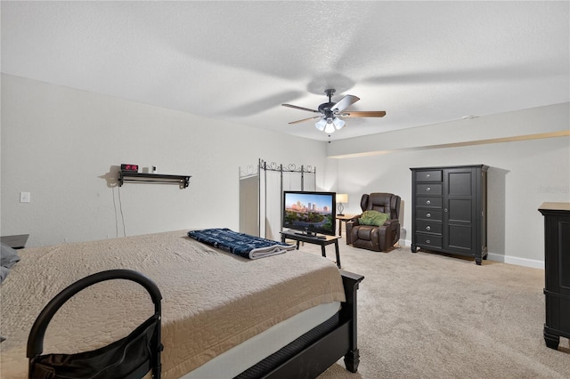 1922 Matthew Ct, Lakeland, FL 33813 - bedroom featuring light colored carpet, ceiling fan, and a textured ceiling
