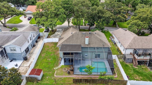 1922 Matthew Ct, Lakeland, FL 33813 - aerial perspective of suburban area featuring a pool area