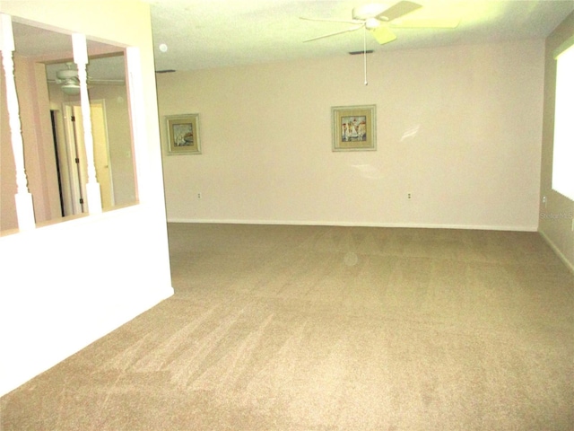 5070 Ironwood Trl, Bartow, FL 33830 - spare room with ceiling fan, carpet flooring, and baseboards