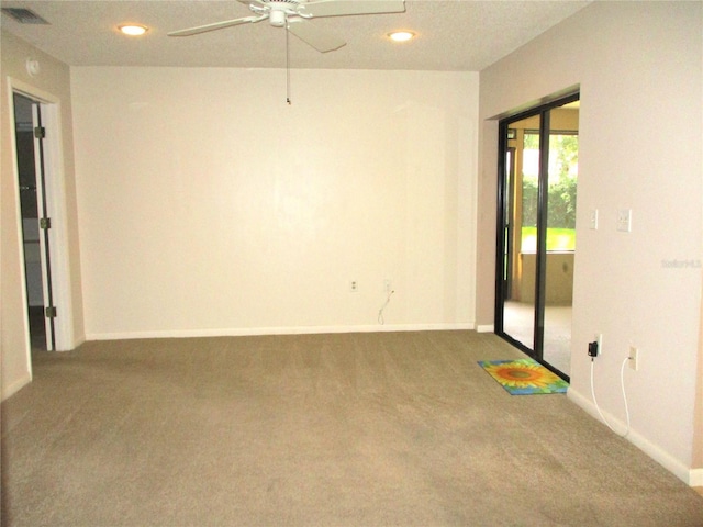 5070 Ironwood Trl, Bartow, FL 33830 - spare room with carpet, recessed lighting, ceiling fan, and baseboards