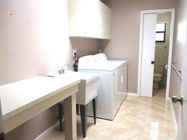 5070 Ironwood Trl, Bartow, FL 33830 - laundry room with independent washer and dryer, cabinet space, and baseboards