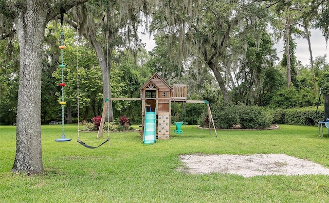 2331 D R Bryant Rd, Lakeland, FL 33810 - view of playground with a lawn and a trampoline