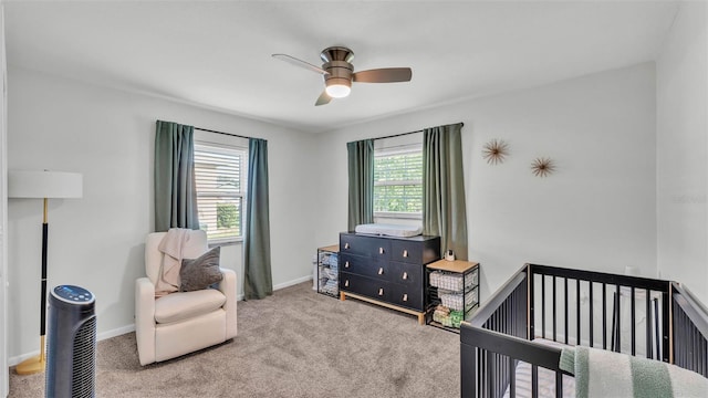 934 Point View Ln, Lakeland, FL 33813 - bedroom featuring carpet, baseboards, and a ceiling fan