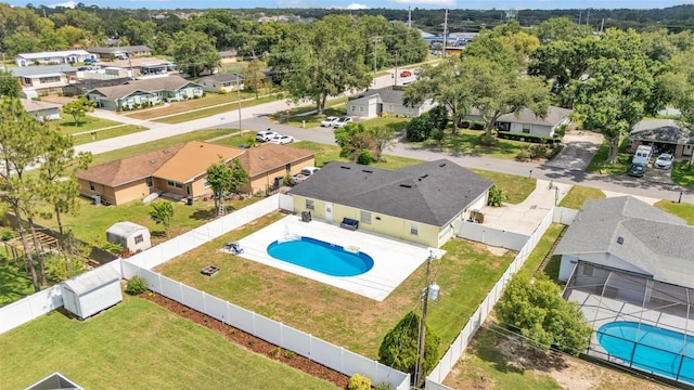 934 Point View Ln, Lakeland, FL 33813 - aerial perspective of suburban area with a pool area