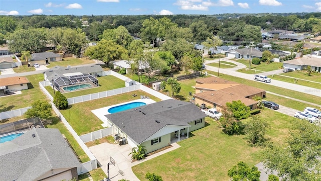 934 Point View Ln, Lakeland, FL 33813 - aerial perspective of suburban area featuring a pool area