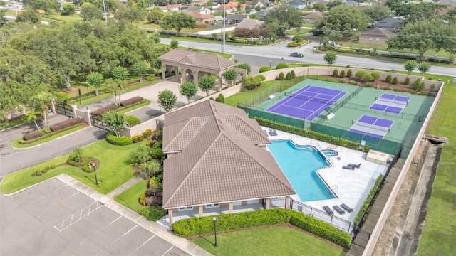 3121 Highlands By The Lake Way, Lakeland, FL 33812 - drone / aerial view of a pool