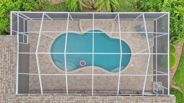 3121 Highlands By The Lake Way, Lakeland, FL 33812 - drone / aerial view of a pool area