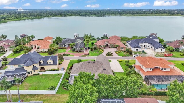 3121 Highlands By The Lake Way, Lakeland, FL 33812 - aerial perspective of suburban area featuring a large body of water