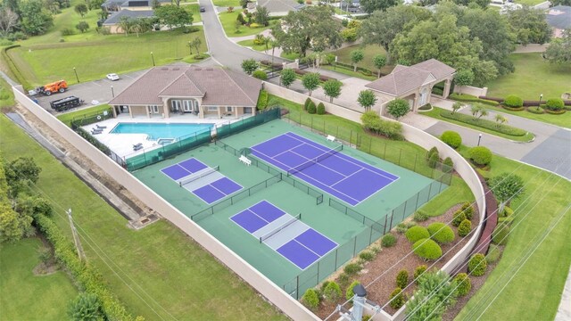 3121 Highlands By The Lake Way, Lakeland, FL 33812 - drone / aerial view of a pool area