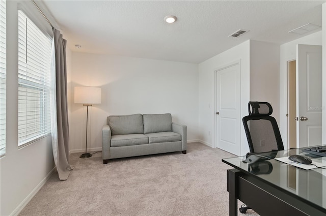 1754 Sanibel Dr, Davenport, FL 33896 - office with light colored carpet, baseboards, healthy amount of natural light, and a textured ceiling