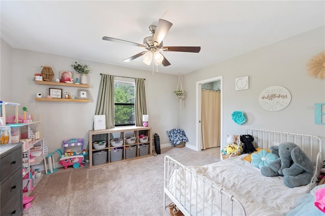 818 Woodward St, Lakeland, FL 33803 - bedroom featuring carpet floors, ceiling fan, and baseboards