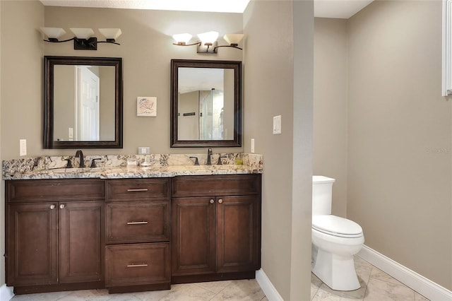 1300 Ariana Woods Cir, Auburndale, FL 33823 - full bath with marble look tiles and double vanity