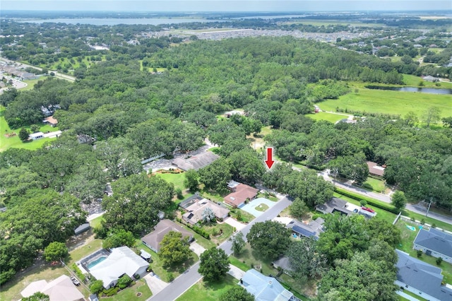1300 Ariana Woods Cir, Auburndale, FL 33823 - aerial view of property's location featuring a large body of water and nearby suburban area