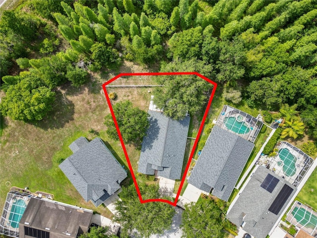 16804 Hawkridge Rd, Lithia, FL 33547 - aerial view of property's location featuring property boundaries highlighted