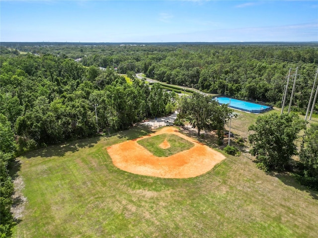 16804 Hawkridge Rd, Lithia, FL 33547 - drone / aerial view of a forest and a pool