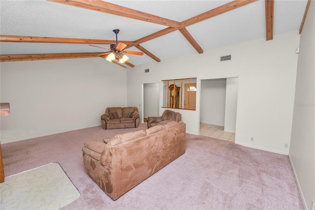 1917 Lori Ln W, Lakeland, FL 33801 - living room featuring carpet floors and ceiling fan