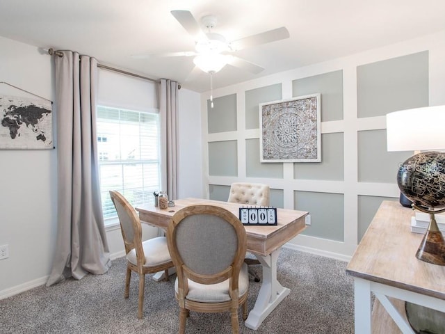 7019 161st Ter E, Parrish, FL 34219 - office space featuring carpet flooring and ceiling fan