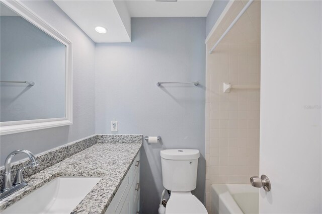 3080 Cross Fox Dr, Mulberry, FL 33860 - full bathroom with vanity, toilet, and bathtub / shower combination