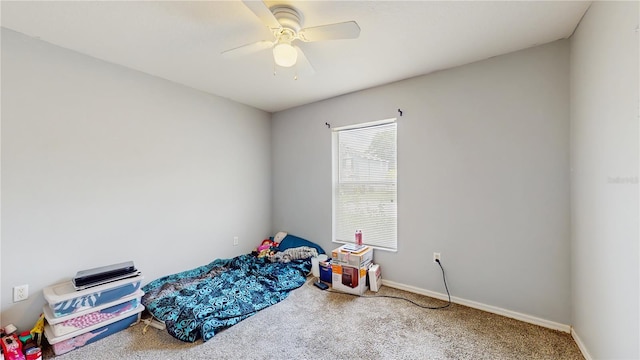 7337 Hunters Greene Cir, Lakeland, FL 33810 - unfurnished bedroom with carpet, baseboards, and ceiling fan