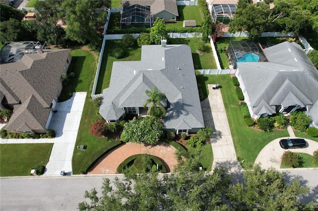 943 Hamilton Place Ln, Lakeland, FL 33813 - aerial view of residential area featuring a pool