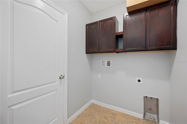 6819 Glenbrook Dr, Lakeland, FL 33811 - washroom with electric dryer hookup, hookup for a washing machine, cabinet space, and baseboards