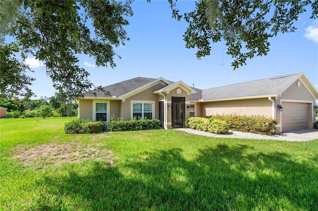 1531 Blue Sky Blvd, Haines City, FL 33844 - single story home with stucco siding, a front lawn, and a garage