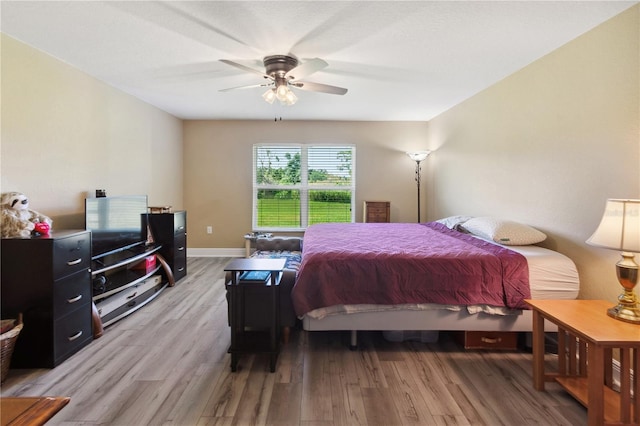 1531 Blue Sky Blvd, Haines City, FL 33844 - bedroom with light wood finished floors and ceiling fan