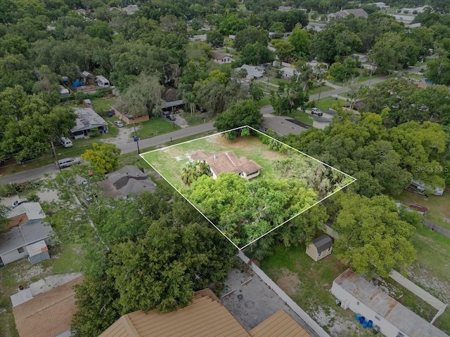 320 W Carver St, Lakeland, FL 33805 - aerial perspective of suburban area featuring property parcel outlined