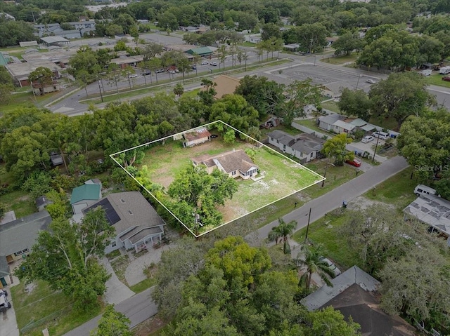 320 W Carver St, Lakeland, FL 33805 - aerial perspective of suburban area with property boundaries highlighted