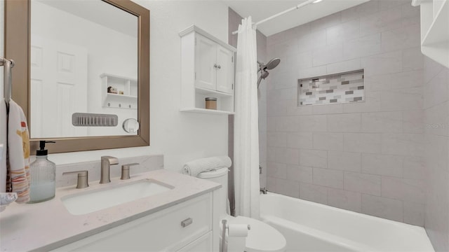1910 Clubhouse Rd, Lakeland, FL 33813 - bathroom featuring toilet, shower / tub combo, and vanity
