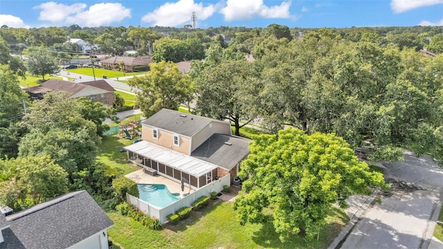 1910 Clubhouse Rd, Lakeland, FL 33813 - view from above of property with a pool