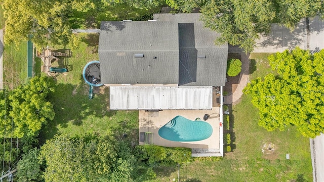 1910 Clubhouse Rd, Lakeland, FL 33813 - view from above of property with a pool area