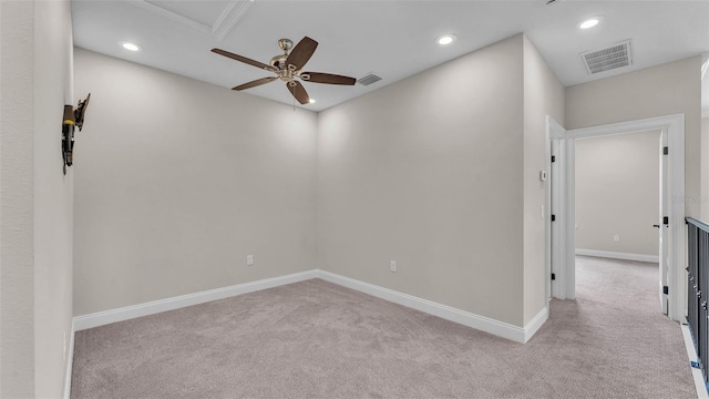1385 Ewell Rd, Lakeland, FL 33811 - unfurnished room with carpet flooring, recessed lighting, and a ceiling fan