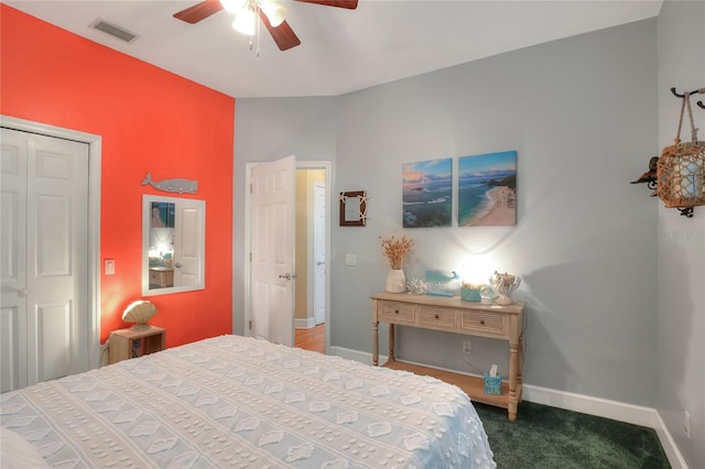 1145 Denton St, Lakeland, FL 33803 - carpeted bedroom featuring a ceiling fan and a closet