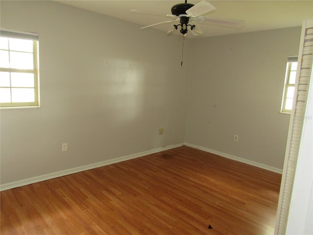 1440 Hackl Blvd, Bartow, FL 33830 - unfurnished room featuring light wood finished floors, a ceiling fan, and baseboards
